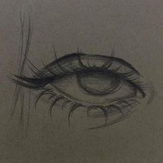 a pencil drawing of an eye