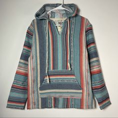 Nwot Beach Life By Ladrft Boho Pullover With Hoodie Sweater Cardigan V Neck Kangaroo Pocket Drawstring Hoodie 100% Cotton Size M Smoke Free Home A15 Multicolor Casual Sweatshirt With Kangaroo Pocket, Casual Multicolor Sweater With Pockets, Beach Hoodies, Boho Hoodie, Petite Cardigan, Paris Black And White, Tie Dye Cardigan, Boho Pullover, White Knit Sweater