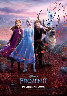 the poster for disney's frozen 2 is shown in this und - edited image