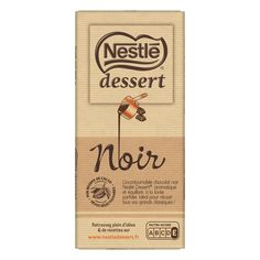 a carton of nestle dessert noir