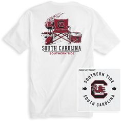 Design Short sleeve, crew-neck t-shirt Ribbed, tagless collar with interior taping Relaxed fit Style and Team Spirit Screen-printed team graphics Additional Details Machine washable Officially licensed product South Carolina Gamecocks, Carolina Gamecocks, Southern Tide, Fit Style, Team Spirit, South Carolina, Order Online, Neck T Shirt, Fitness Fashion