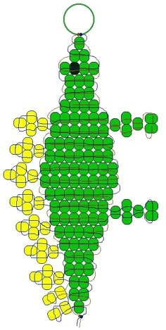 an image of a group of green and yellow chairs in the shape of a fish