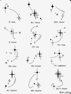 zodiac symbols and their meanings are shown in this diagram, which shows the different signs