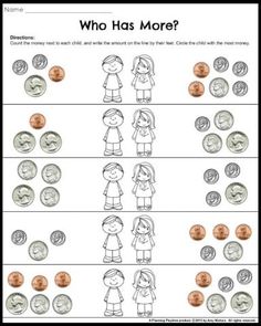 the money worksheet for kids to learn how to make money and counting coins