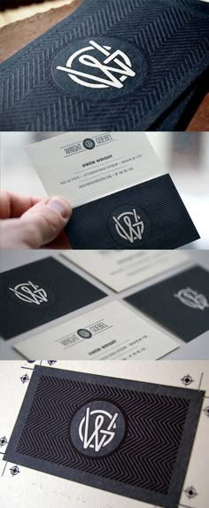 the business cards are designed to look like they have been folded in different directions and shapes