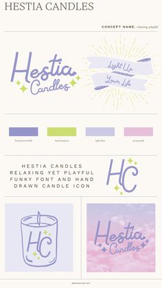 the logo design for hestia candles