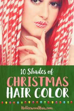 Christmas Hair Dye, Christmas Hair Color, Holiday Hair Color, Glitter Roots, Christmas Styles, Shades Of Red Hair, Red Balayage