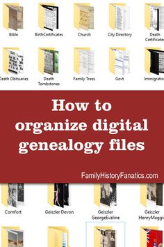 how to organize digital geneal files with family history fanaticss on the cover