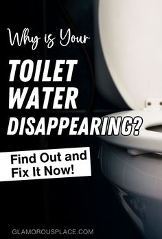 Water Disappearing From Toilet Bowl: Causes and Solutions	Why Is Your Toilet Water Disappearing? Find Out and Fix It Now! Leaky Toilet, Leaking Toilet