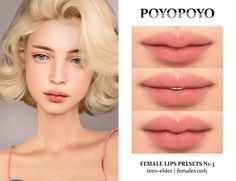 the female lips are different colors and sizes