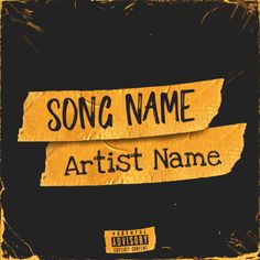 a piece of paper that says song name artist name on it with the word'song name'taped to it