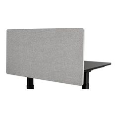 a gray and black headboard on a white background