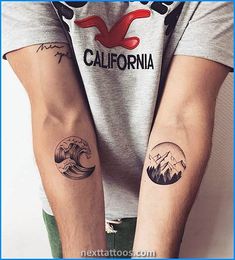 two men with matching tattoos on their arms