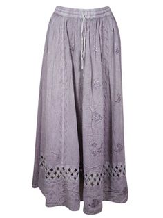 Grey Maxi Skirts, Medieval inspired Hippie Rayon Skirt, Western Long Skirt S/M/L: Our Grey Maxi Skirts feature a timeless medieval-inspired design and are made of high-quality rayon. The skirts ensure the perfect fit for any body type. With a sleek and stylish look, this skirt is perfect for everyday wear. Enjoy a delightful stonewashed russet skirt, perfect for embracing the summer while basking in its refreshing hues. The fabric's comforting texture invites you to unwind. This contemporary int Traditional Gathered Skirt Bottoms For Spring, Traditional Gathered Skirt For Spring, Western Long Skirt, Holistic Fashion, Rodeo Chic, Grey Maxi Skirts, Embroidery Boho, Rayon Skirt, Grey Maxi