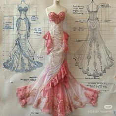 Right Wedding Dress, Romantic Wedding Dress, Unique Wedding Dresses, Fest Outfits, 파티 드레스, Fashion Drawing Dresses, Dress Design Sketches, Fashion Illustration Dresses, Prom Dress Inspiration