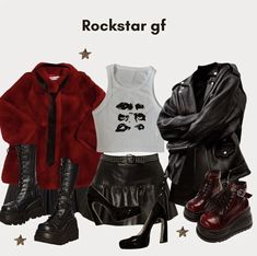 1990 Style, Rock Star Outfit, Rockstar Gf, Looks Pinterest, Rock Outfits, Mötley Crüe, Looks Black