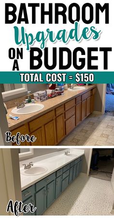 bathroom upgrades on a budget with cost $ 150 before and after pictures in the process