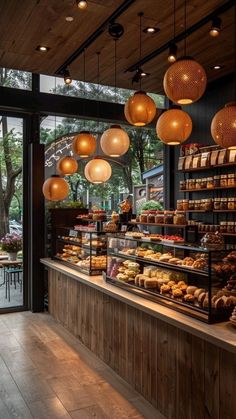 a bakery filled with lots of different types of pastries