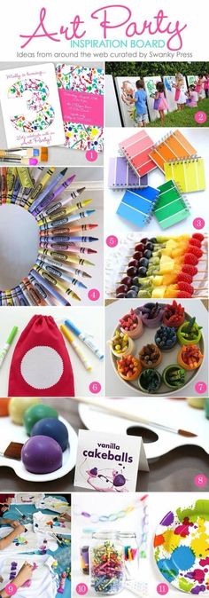 an assortment of arts and crafts for kids