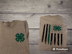 4H short sleeve t shirt. 4H clover on the front and the flag on the back. Personalization is available for a name or club on the front of the shirt for an additional cost. Happy shopping.  All sales are final. 4h Club Tshirt Ideas, 4h Shirt Ideas, 4-h Shirts, 4-h Tshirt Ideas, 4 H Shirts Designs Ideas, 4h Shirts Design Ideas, 4h Buyers Gift Ideas, 4 H Project Ideas, 4h Activities