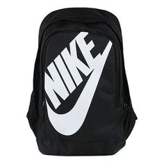 Nike Large Logo Printing schoolbag Backpack Black CK0953-010 (Casual/Zipper/Unisex) Nike Black Backpack For Back To School, Nike Black Backpack For School, Nike Backpack For Back To School, Casual Black Backpack With Letter Print, Nike Backpack For Students, Nike Standard Backpack For Students, Nike Casual Black Backpack, Black Casual Nike Backpack, Casual Black Nike Backpack