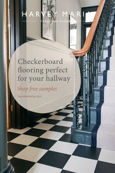 Discover how black and white checkerboard LVT flooring can bring depth, dimension, and timeless elegance to any hallway 🖤 Perfect for both modern and Victorian homes, these monochrome tiles offer a stylish, family-friendly option that’s also low-maintenance. If you’re searching for hallway inspiration, these classic yet versatile tiles make a statement in any space. Order free samples online and take the first step toward your dream hallway ✨ Victorian Hallway Ideas, Heritage Colours, Victorian Hallway, Hallway Inspiration, Matching Patterns, Checkerboard Pattern