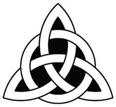 a black and white image of an celtic knot