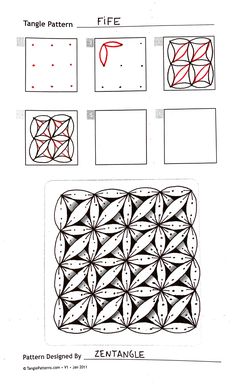 the diagram shows how to make an origami pattern with different shapes and sizes