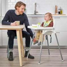 IKEA Antilop High Chair with Tray White - Easy to disassemble and carry along.  | eBay Antilop High Chair, Ikea High Chair, Ikea Antilop, God Mad, Ikea Family, Tiny Apartment, Bed Slats, Take Apart, Safety Belt