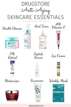 Vitamin C And Retinol, Antiaging Skincare Routine, Drugstore Products, Anti Aging Skincare Routine, Retinol Eye Cream, Acne Skincare, Skin Care Wrinkles