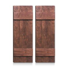 two brown wooden doors with one open and the other closed