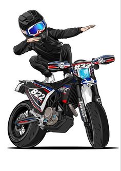 a man riding on the back of a motorcycle wearing a helmet and goggles