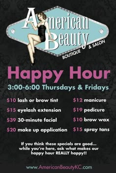 the american beauty boutique happy hour sale