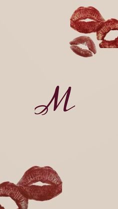 the letters m and m are made up of lipstick