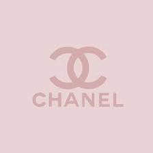 a chanel logo on a pink background