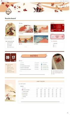 Kaedehara Kazuha Inspired Notion Dashboard notion_layout #minimal_notion_dashboard Notion Template Simple, Organizing Your Life, Notion Dashboard, Kaedehara Kazuha, Organize Your Life, Habit Tracker, Layout Inspiration