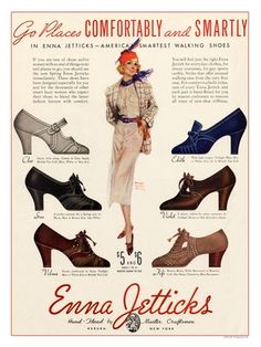 1930s Shoes, 1920s Shoes, Vintage Style Shoes, Shoes Ads, Jean Harlow, 30s Fashion, Vintage Wardrobe, 1930s Fashion