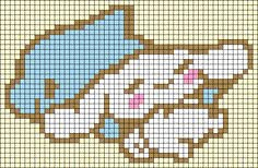 a cross stitch pattern with a cat on it