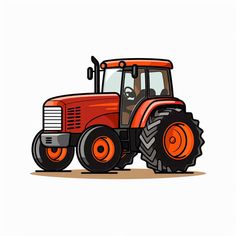 4K Vector Tractor Clipart in Minimalist Art Style Tractor Clipart, Tractor Art, Professional Brochure, Digital Portfolio, Creativity And Innovation, Web Banner, Tractor, Automotive Industry, Textile Patterns