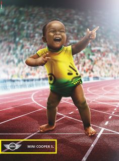 an image of a baby that is on a track