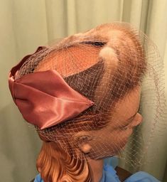 "This is a lovely, vintage ladies' hat, from the 50s or 60s! No labels or tags. It is a one size hat, as it just perches on your head, however it measures 19\" around the inside. It is made of soft and supple, brown mink fur on a brown velour open ring, with a big flat satin bow in back. Covered in netting. The hat is in great, vintage condition. No damage or issues. No soil or stains. Shows a few small breaks in the netting. Lovely!" Adjustable Vintage Headpieces For Vintage Events, Vintage Fitted Cloche Headpiece, Vintage Cloche Hat For Vintage Events, Vintage Cloche Mini Hat For Evening, Vintage Cloche Hat For Kentucky Derby Evening, Vintage Cloche Headpieces For Evening, Vintage Cloche Costume Hat For Vintage Events, Vintage Evening Cloche Hat For Kentucky Derby, Vintage Evening Cloche Mini Hat