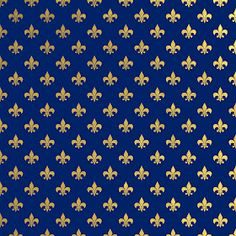 a blue background with gold fleur de lis