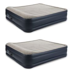 two air mattresses side by side on white background