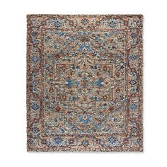 This hand-knotted rug will become the centerpiece of any room, thanks to its intricate medallion designs, multiple borders and distinctive abrash dyeing used to create color variations and shades found in authentic, antique rugs. This artistic, multicolored piece stands apart from industrially manufactured rugs. Wool, jute and cotton. Hand-knotted . Finished edging . Abrash dyed. Rug pad (sold separately) recommended for increased cushion and to help hold in place. For indoor use. Vacuum regular Medallion Design, Indoor Rugs, Beauty Shop, Rug Shopping, Hand Knotted Rugs, Antique Rugs, Rug Pad, Rich Color, Hand Knotted