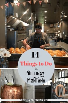 a man working in a restaurant with donuts on the counter and other things to do