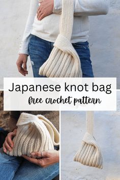 the japanese knot bag is free crochet pattern and it's easy to make