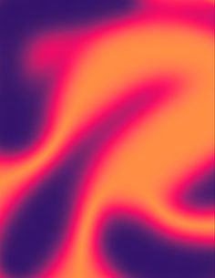 an orange and purple background with wavy lines