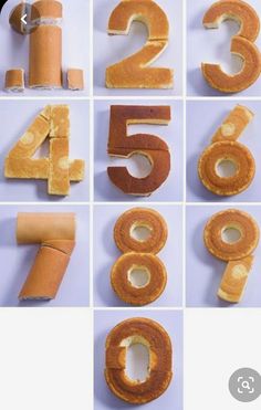 the numbers are made out of doughnuts