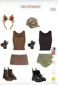 an image of clothes and accessories for deer and hunter on the app store's website