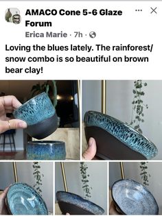 an article about how to make a bowl with blue glaze on the bottom and inside